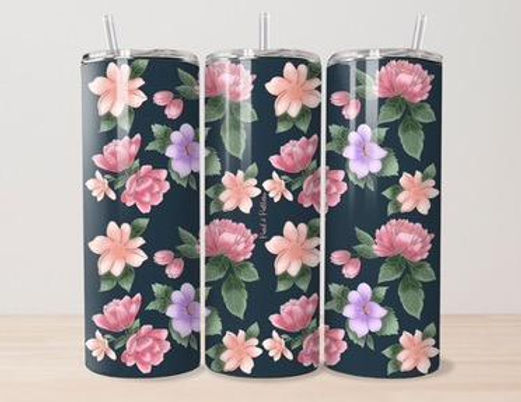 Verre isotherme Fleurs foncées
