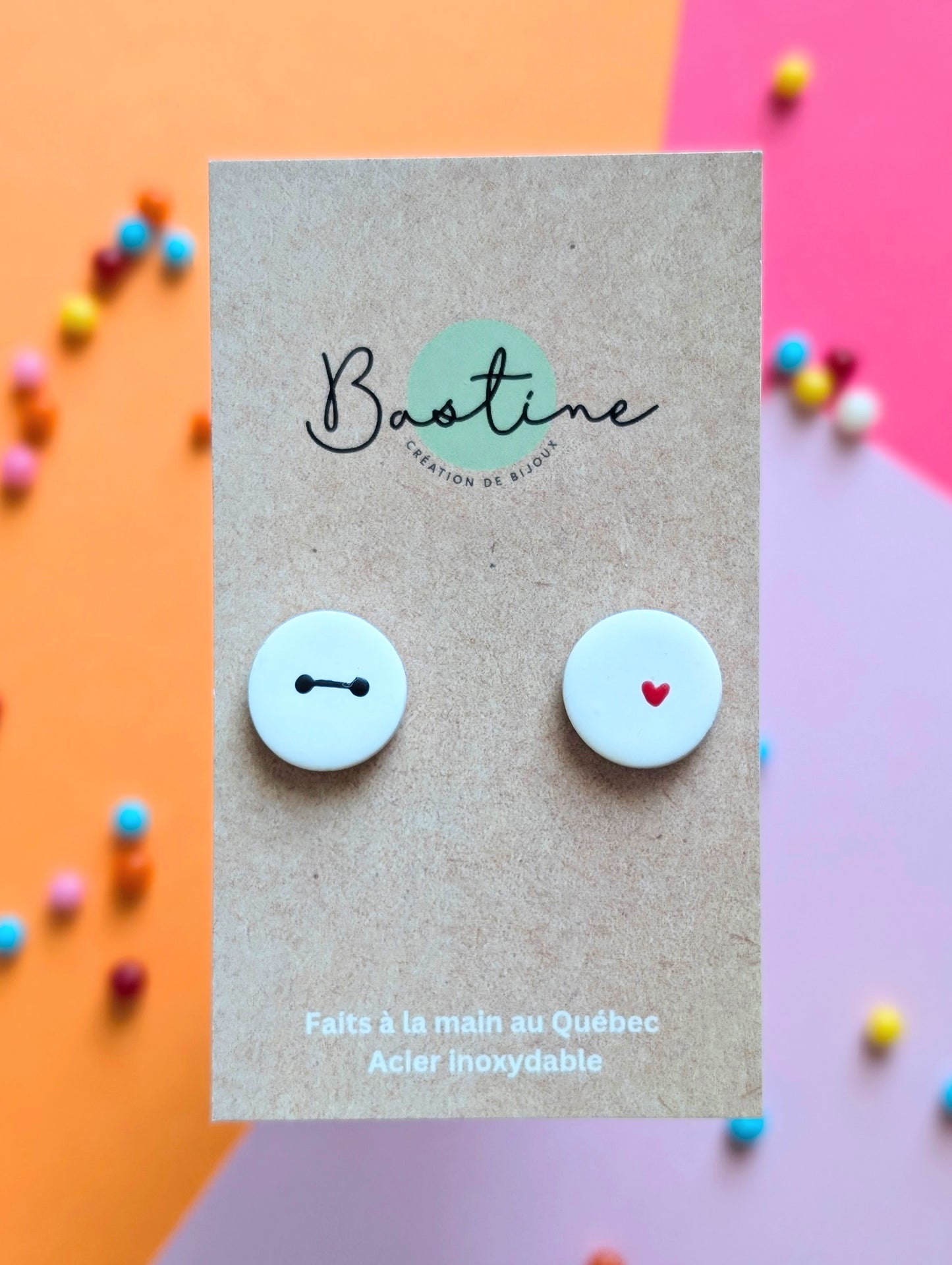 Daisies - Hypoallergenic stainless steel polymer clay stud earrings