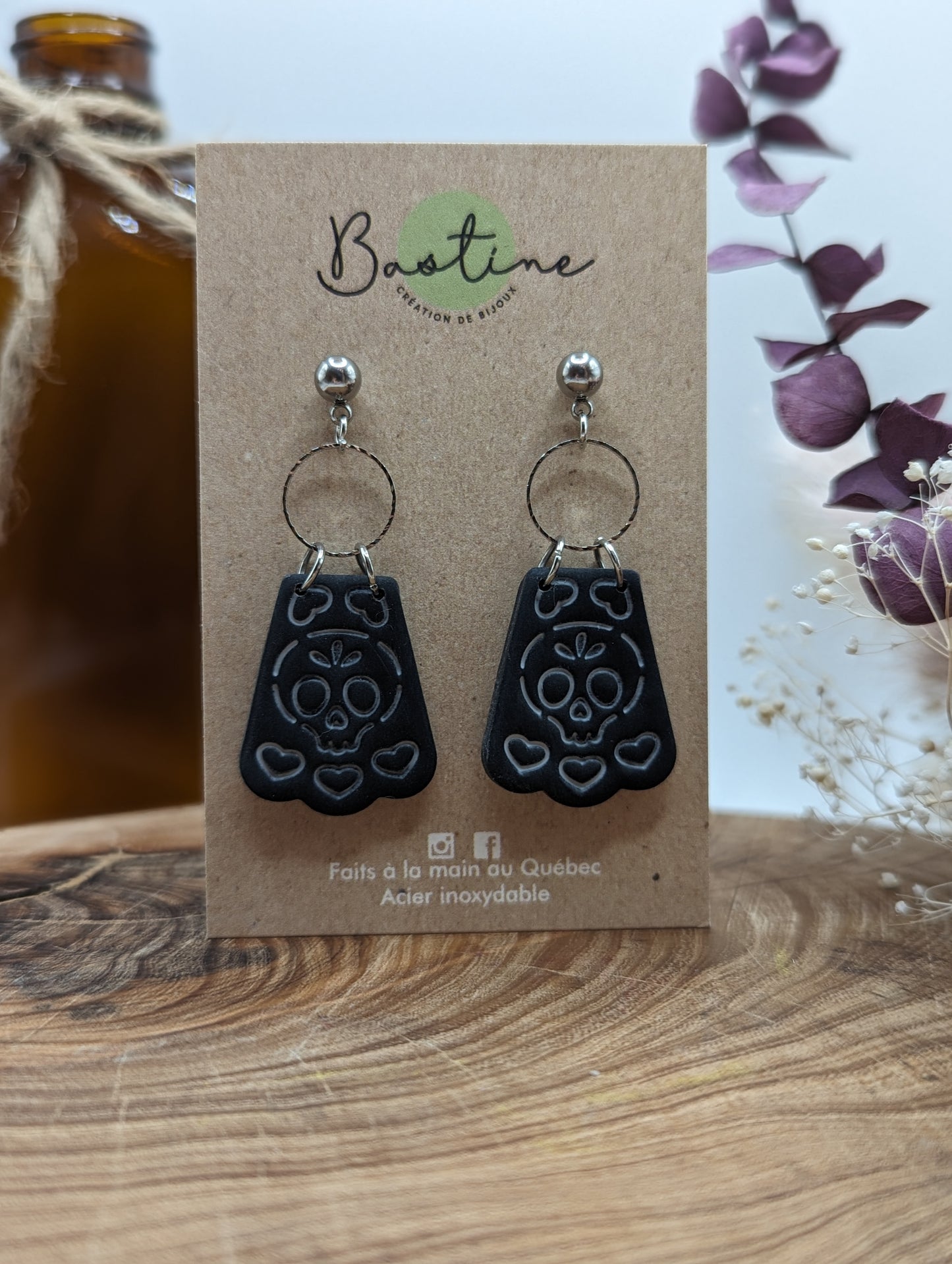 Tuiles mexicaines - Pendantes noires