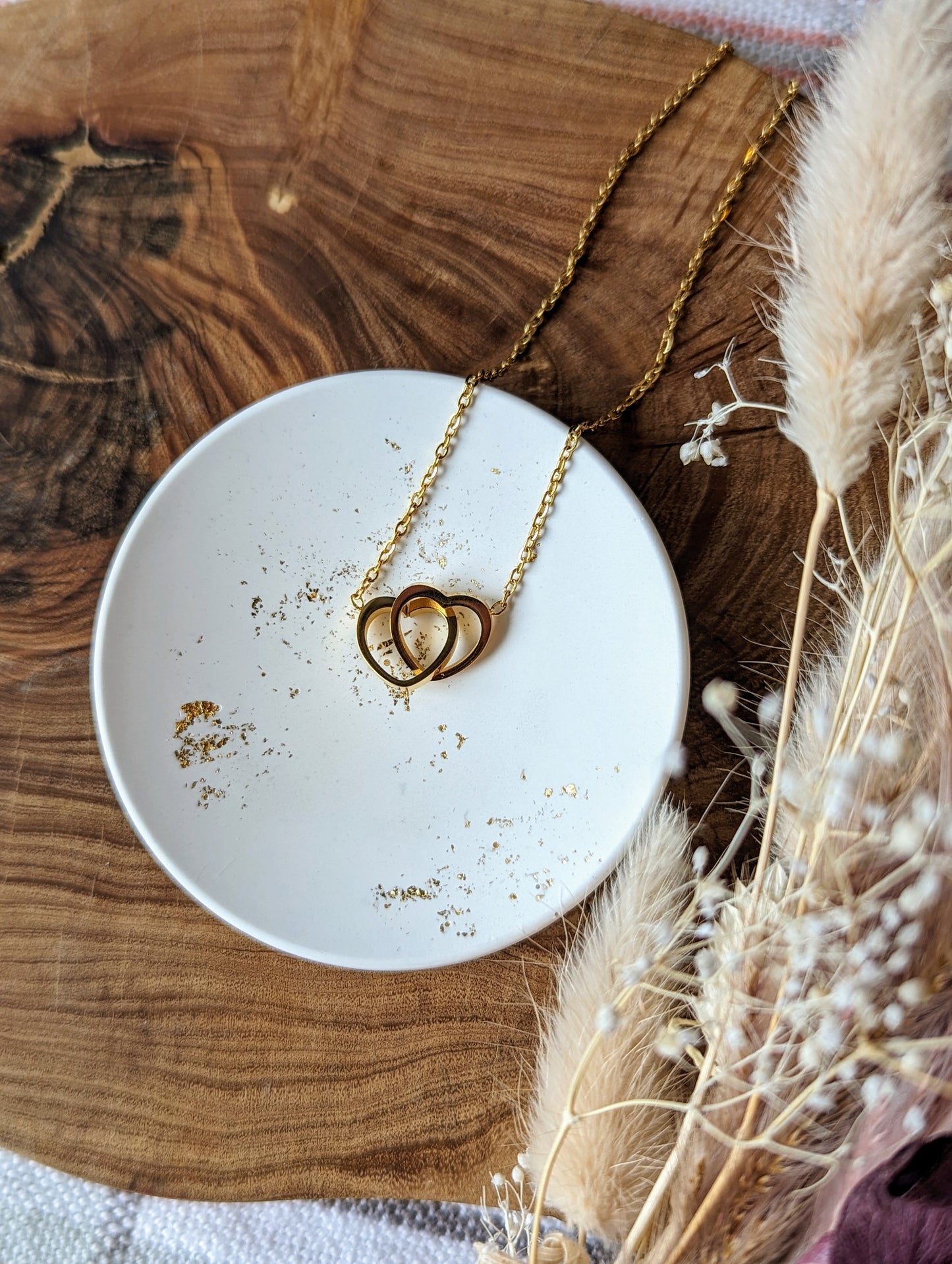 Collier cœurs entrelacés