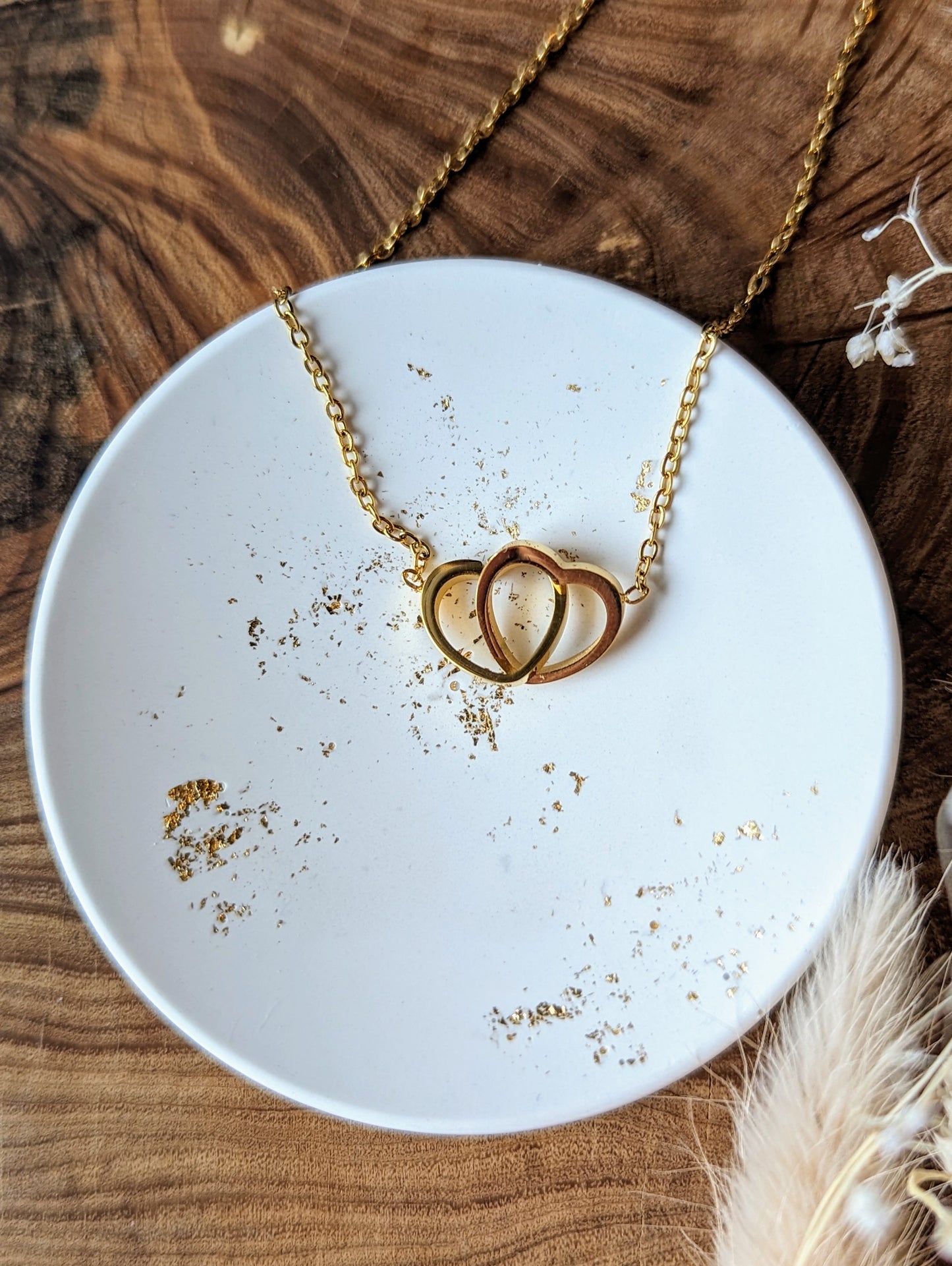 Collier cœurs entrelacés