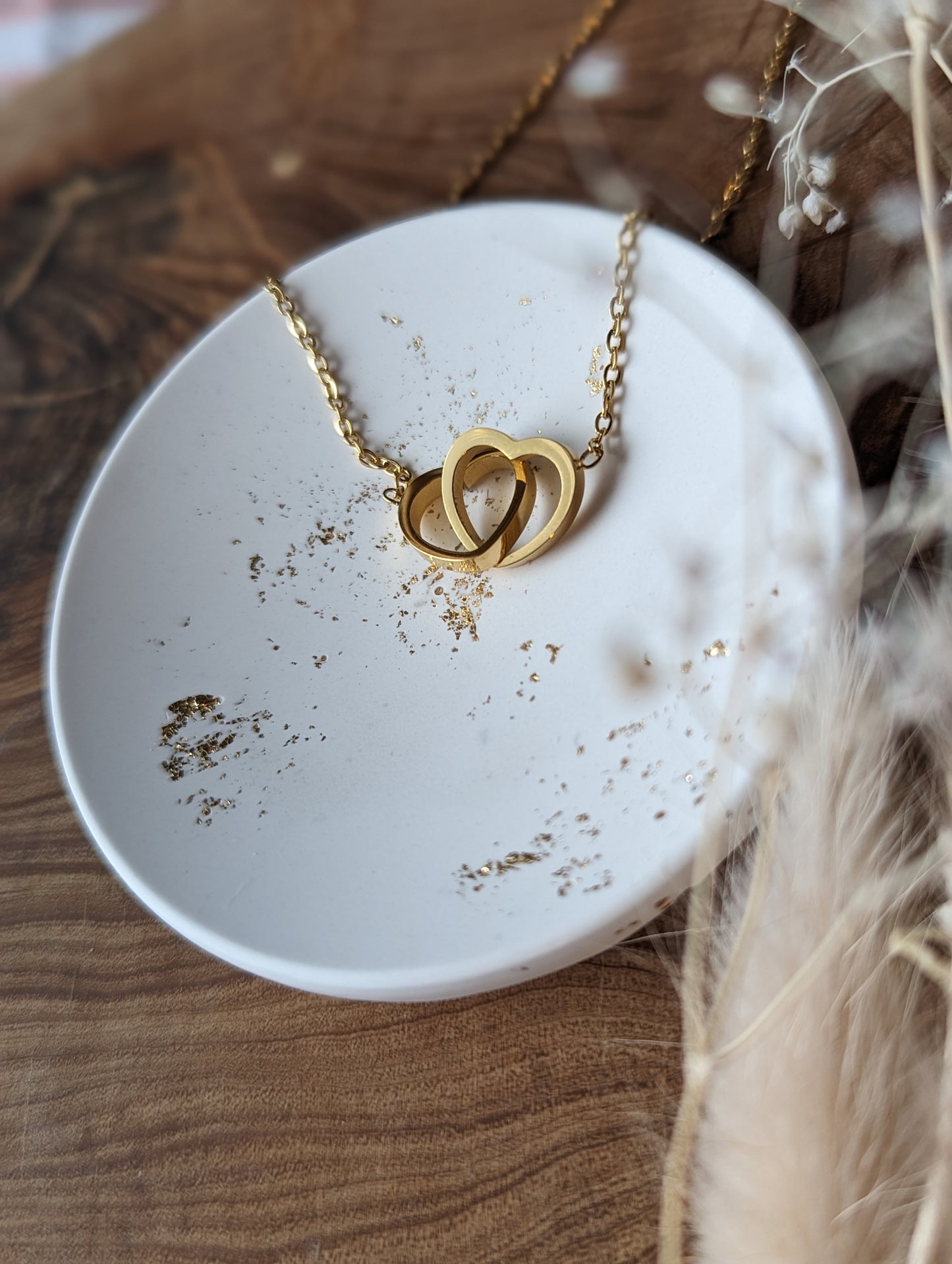 Collier cœurs entrelacés