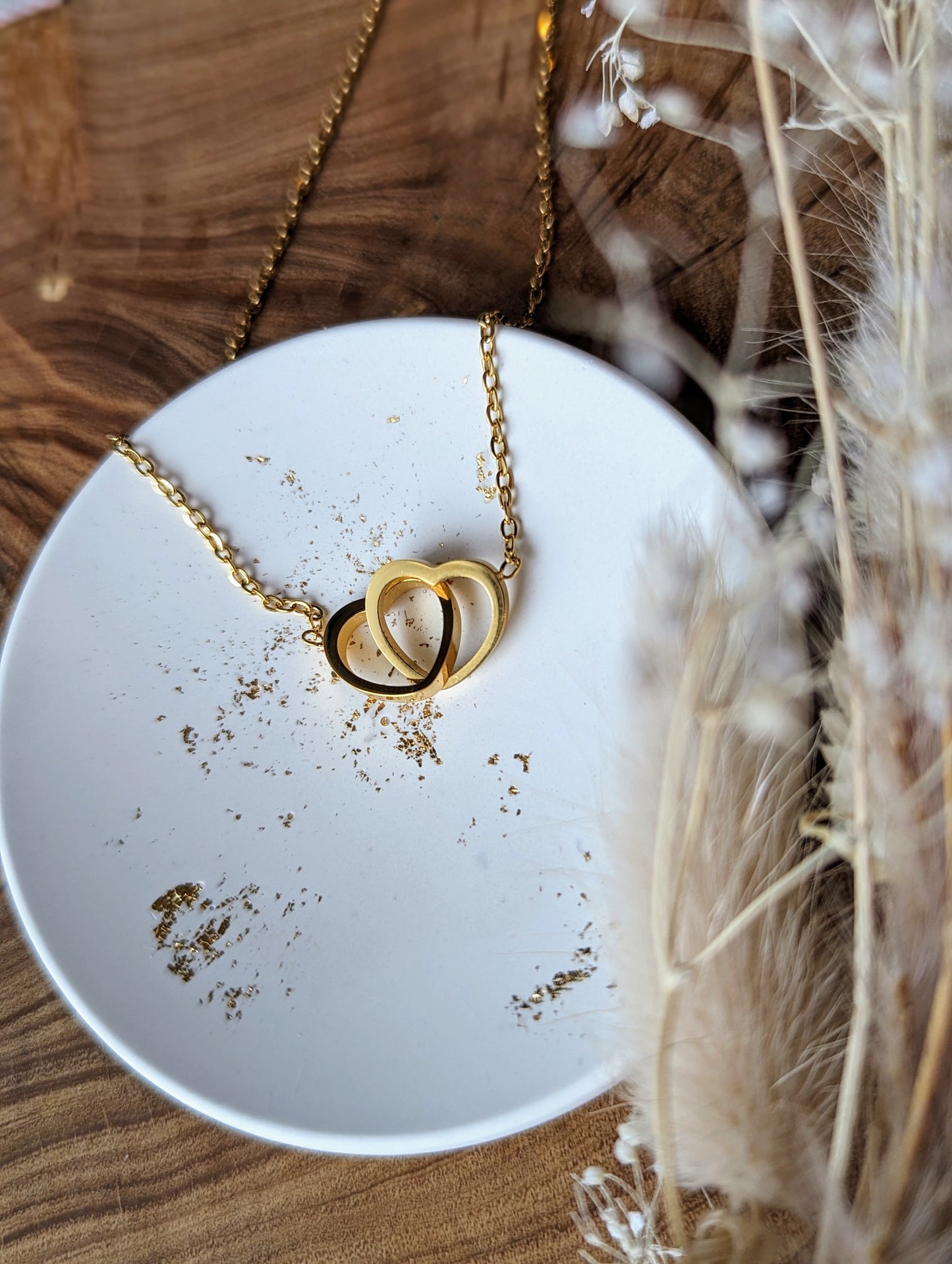 Collier cœurs entrelacés