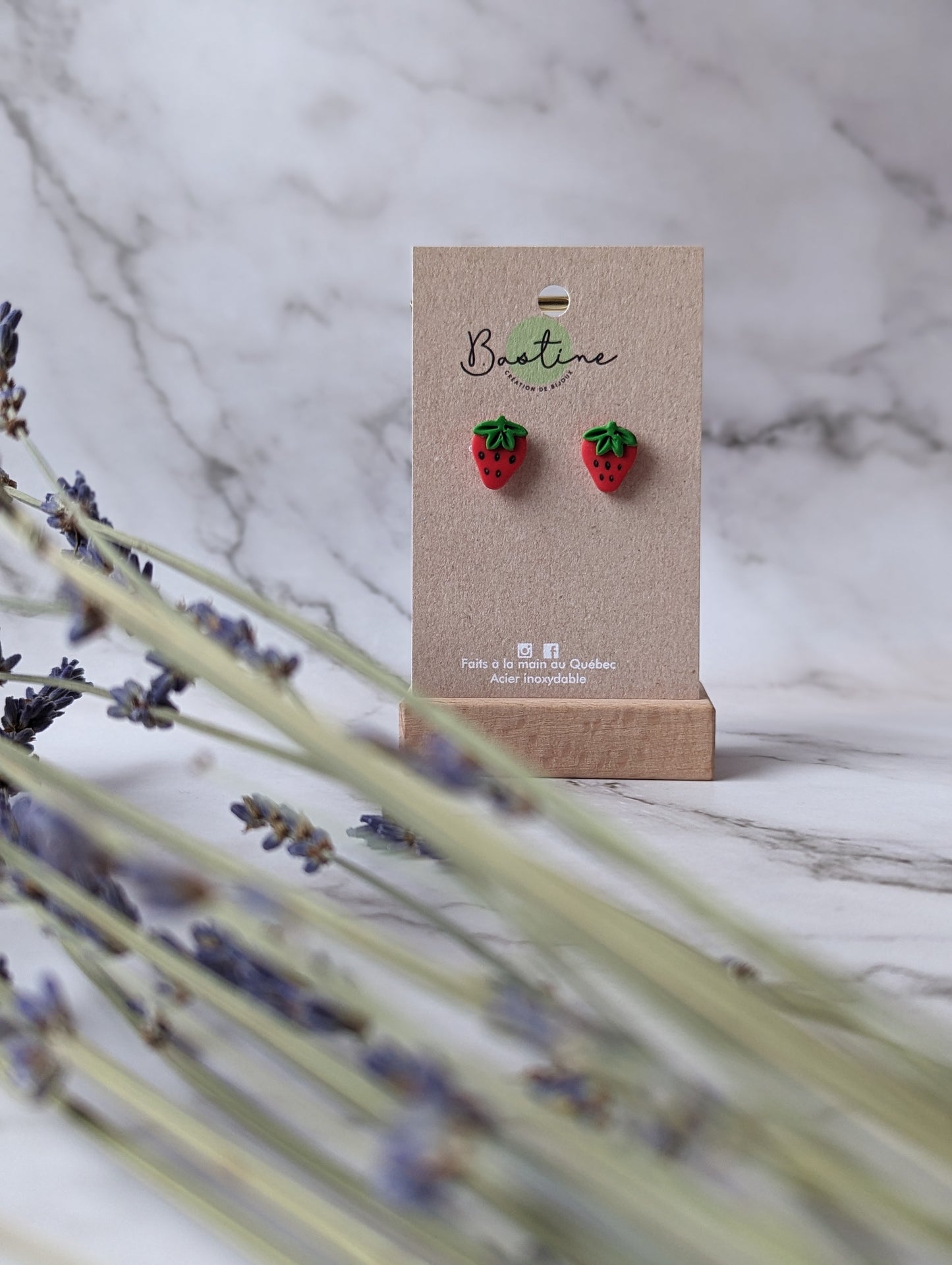 Strawberry - Pastel & Glitter can glass