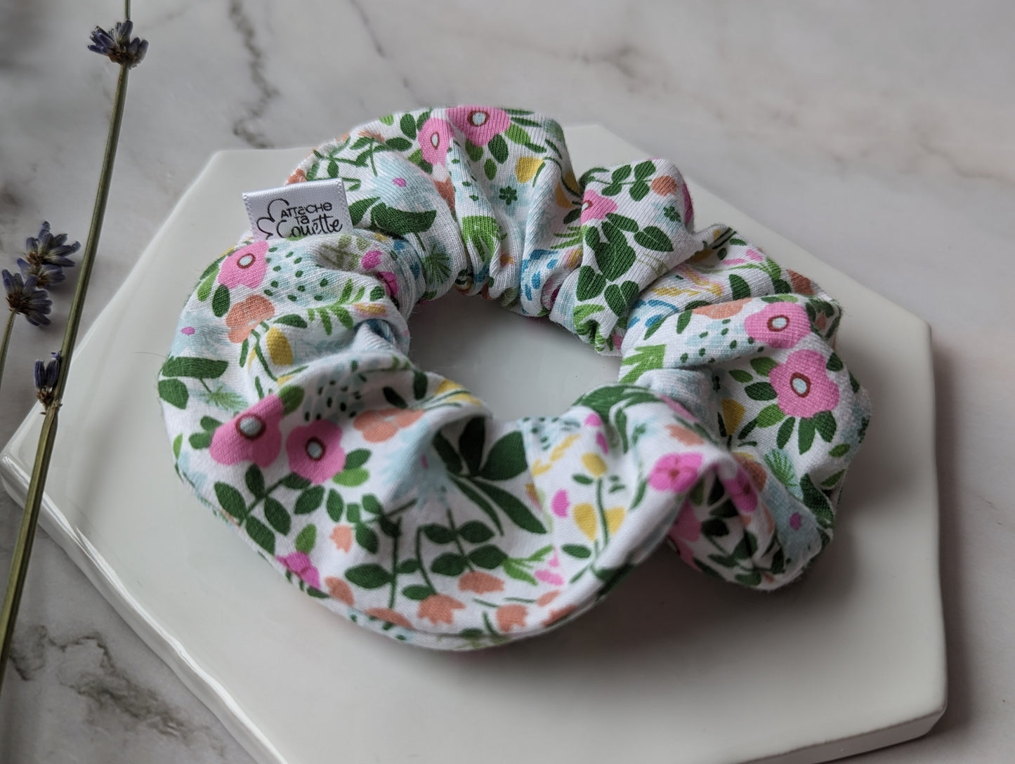 Fleurs - chouchou Attache ta couette