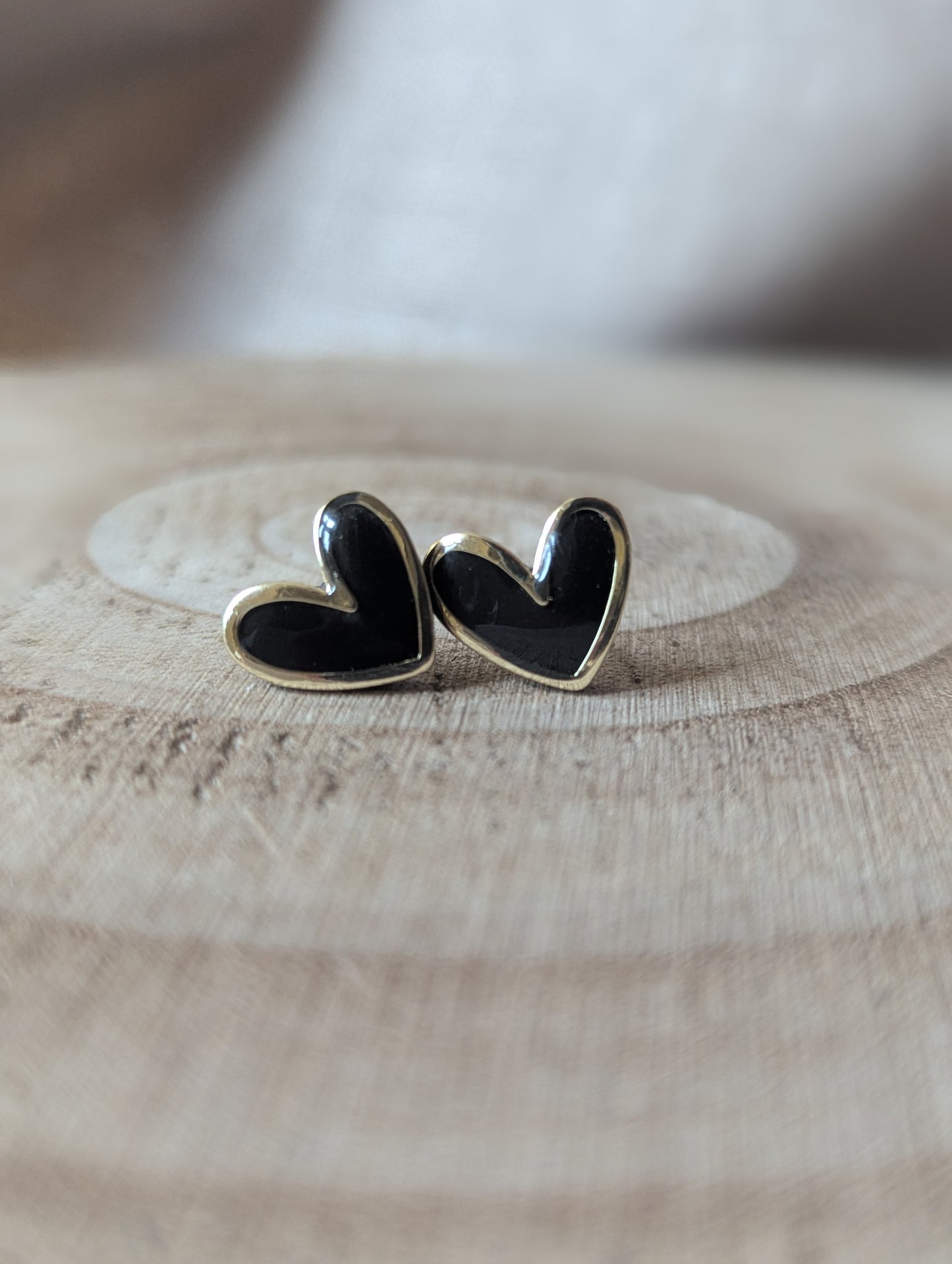 Hearts with Charms - Hypoallergenic Stainless Steel Polymer Clay Stud Earrings