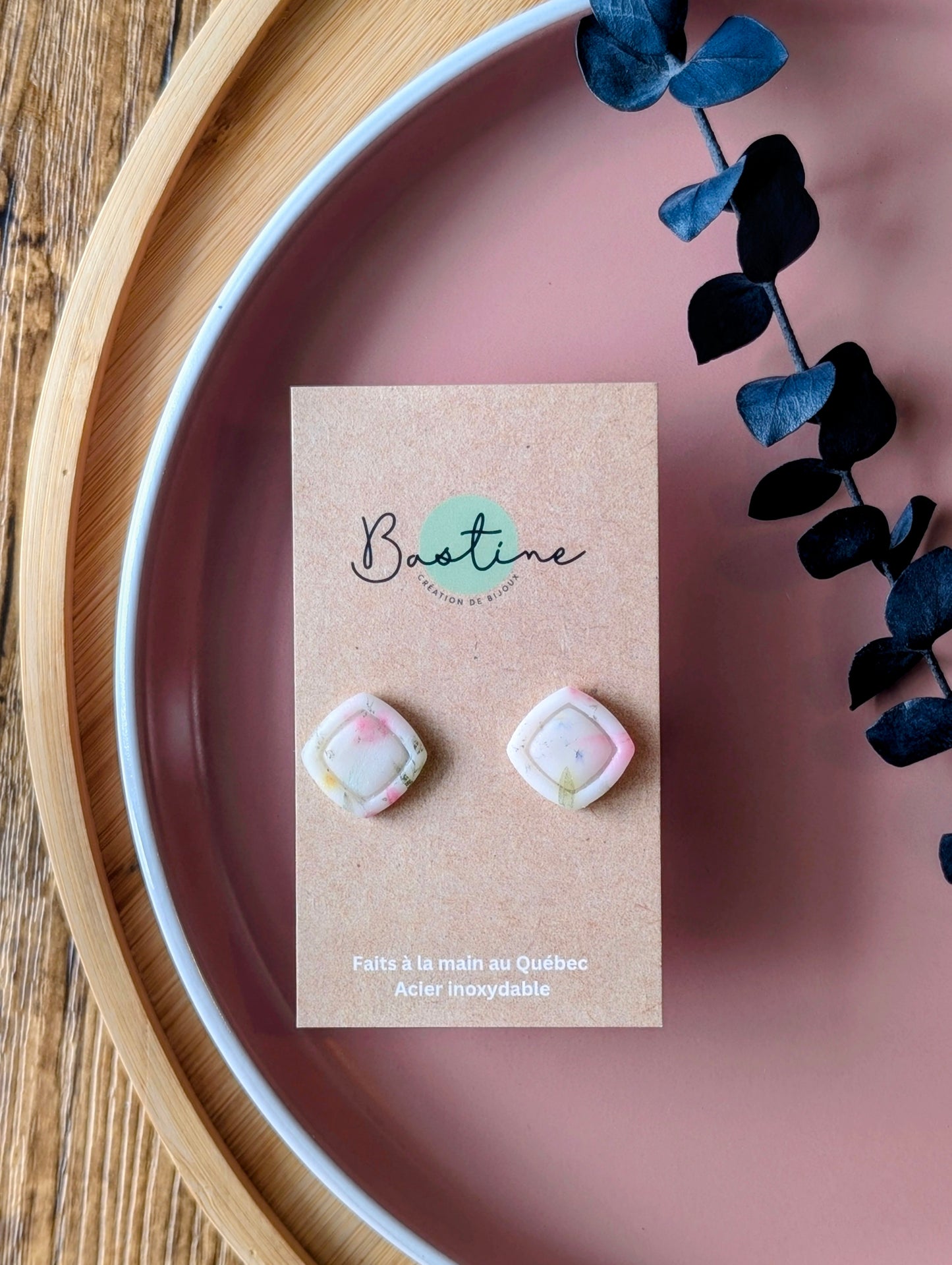 PROMO - Losanges fleurs roses