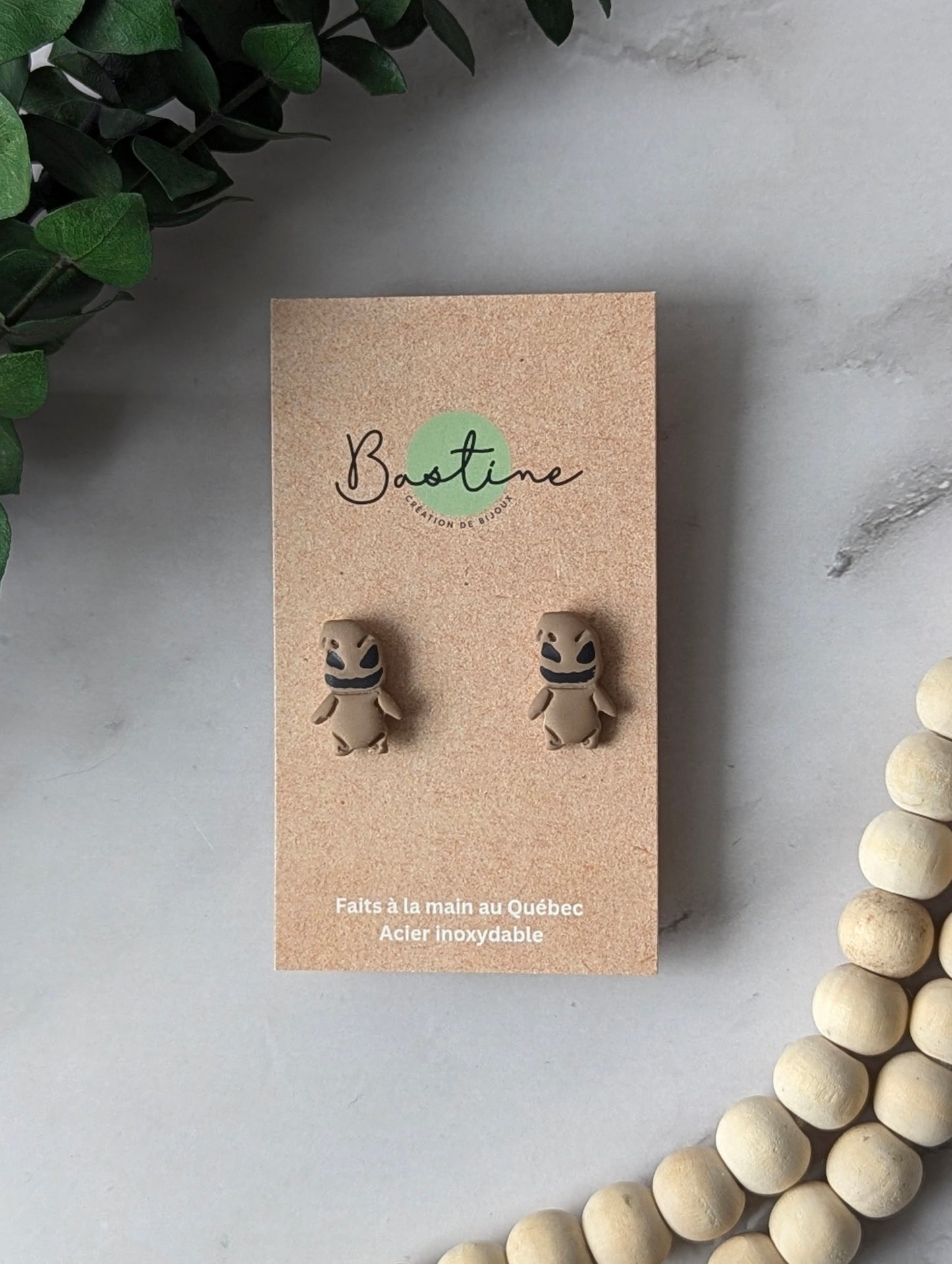 Oog!e Boog!e - Boucles d'oreilles studs argile polymère et acier inoxydable hypoallergène