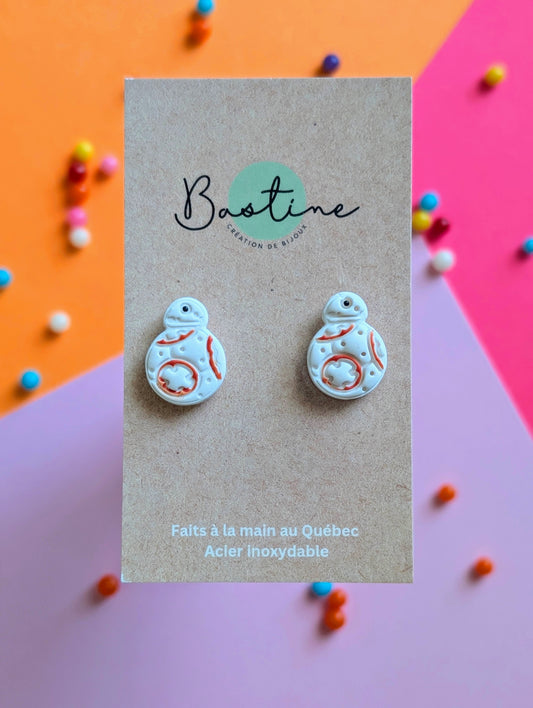 Daisies - Hypoallergenic stainless steel polymer clay stud earrings