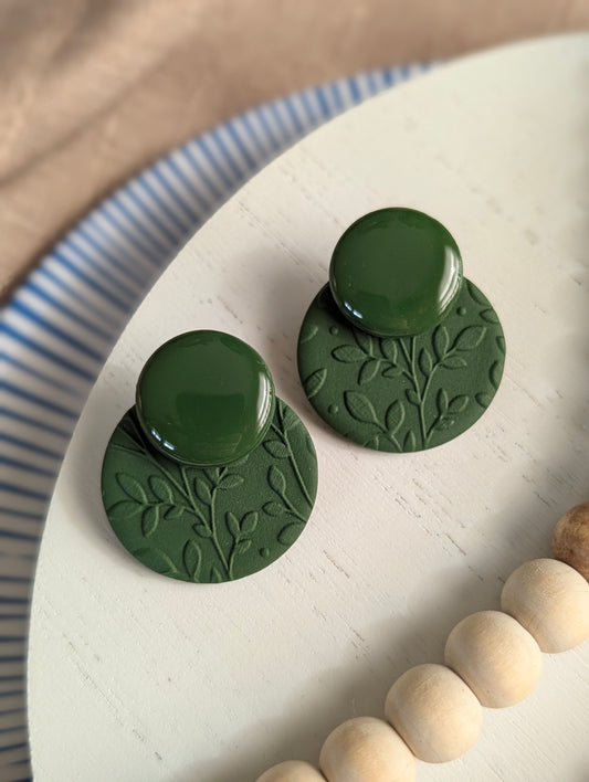 Elia - Boucles d'oreilles pendantes en argile polymère et acier inoxydable hypoallergène