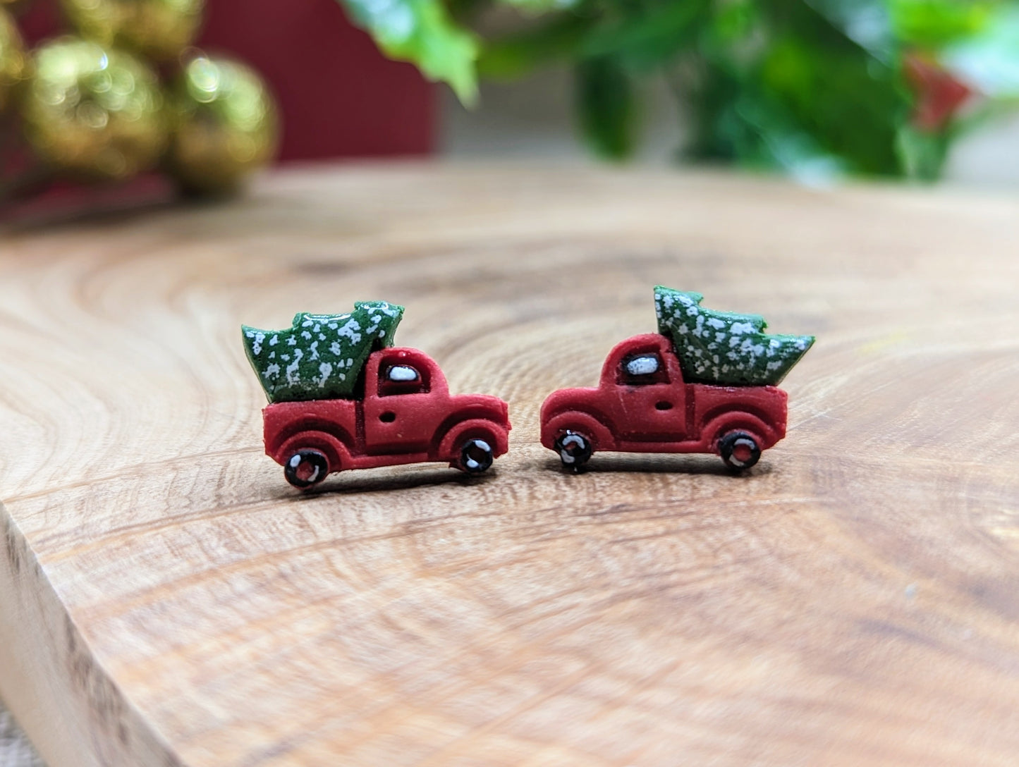 Christmas - Red truck buttons