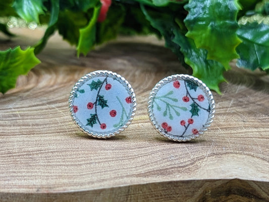 Under the mistletoe - Round twisted ring buttons