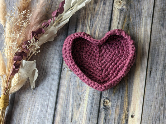 Heart pocket tray - Crochet
