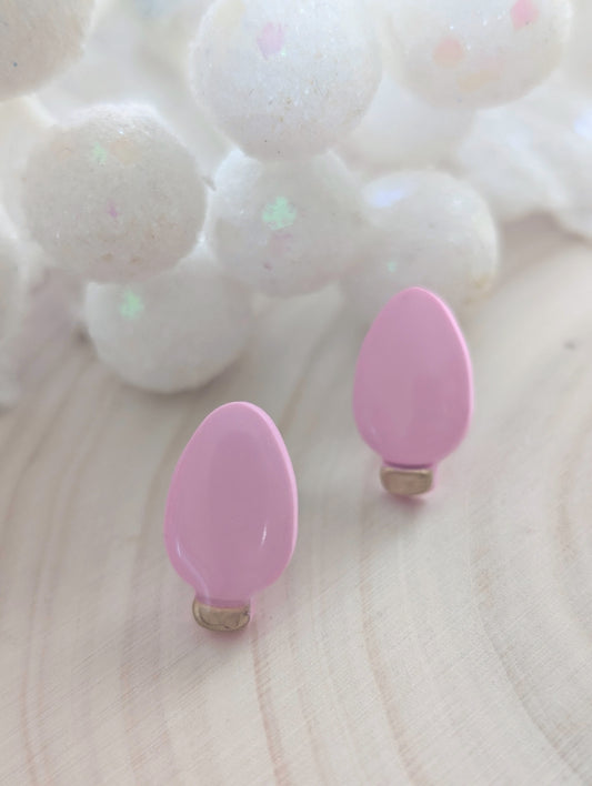Lumière de Noël - Boucles d'oreilles studs en argile polymère et acier inoxydable hypoallergène