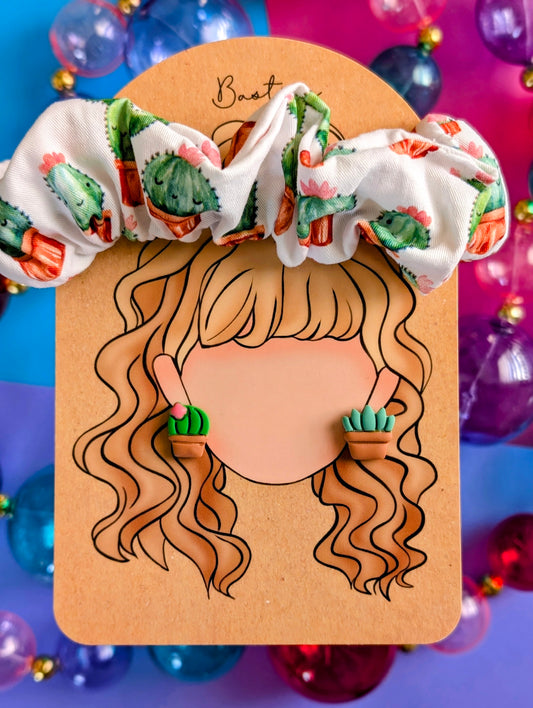 Duo chouchou et boucles d’oreilles - Plant Lover