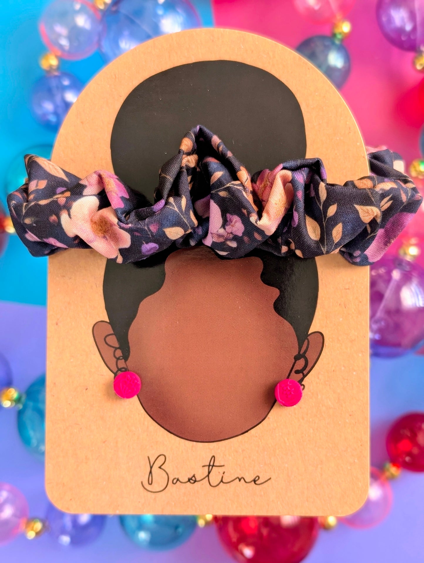 Duo chouchou et boucles d’oreilles - Jardin nocturne