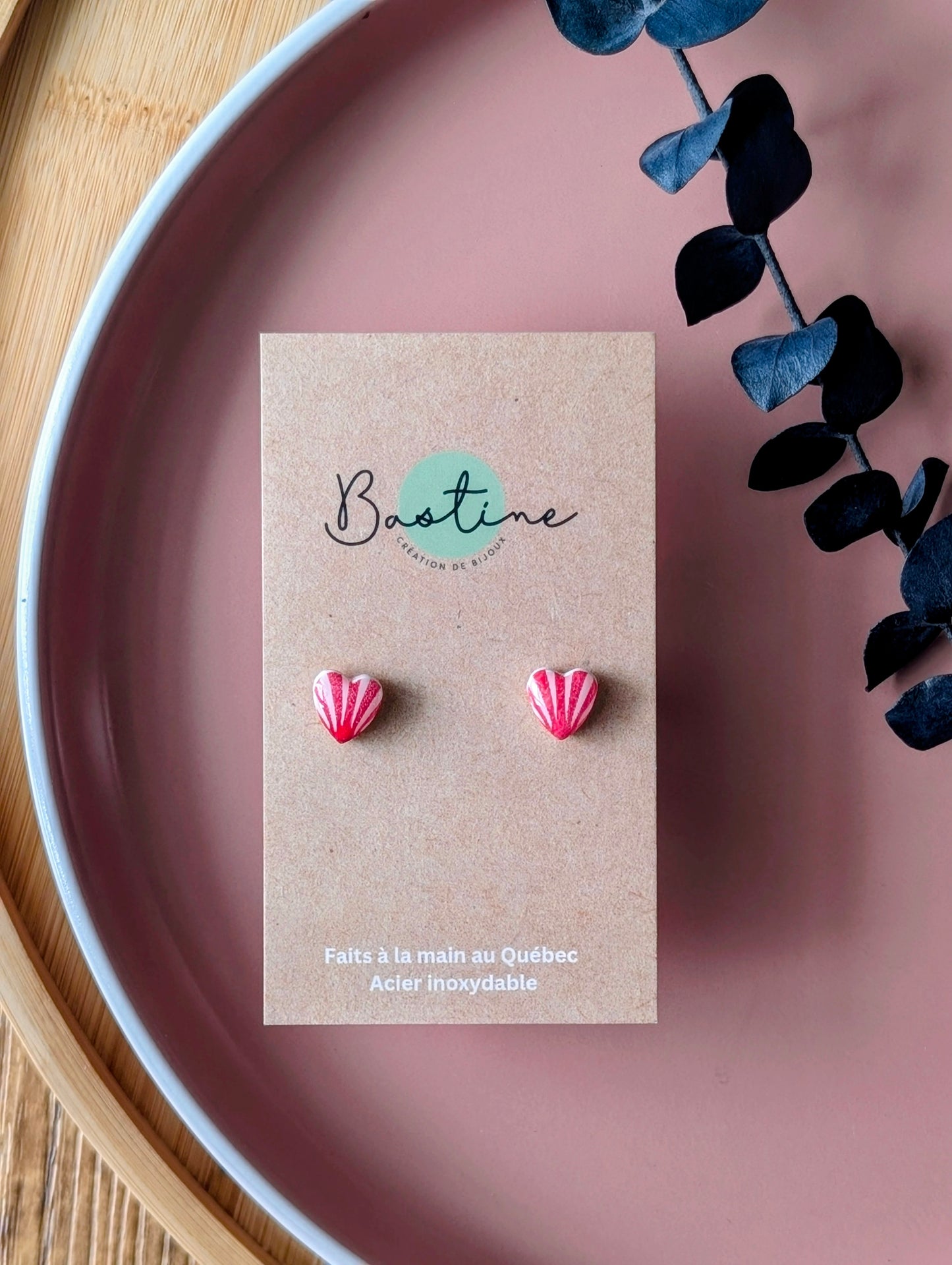 PROMO - Mini coeurs blanc et rouge