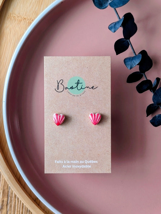 PROMO - Mini coeurs blanc et rouge