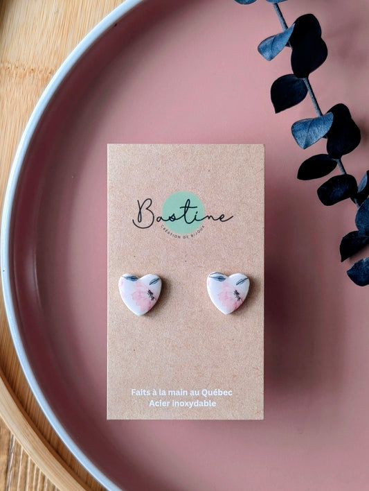 PROMO - Coeurs fleurs roses