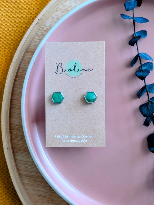 PROMO - Hexagones marbrés verts