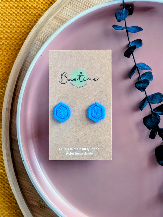 PROMO - Studs bleus texturés