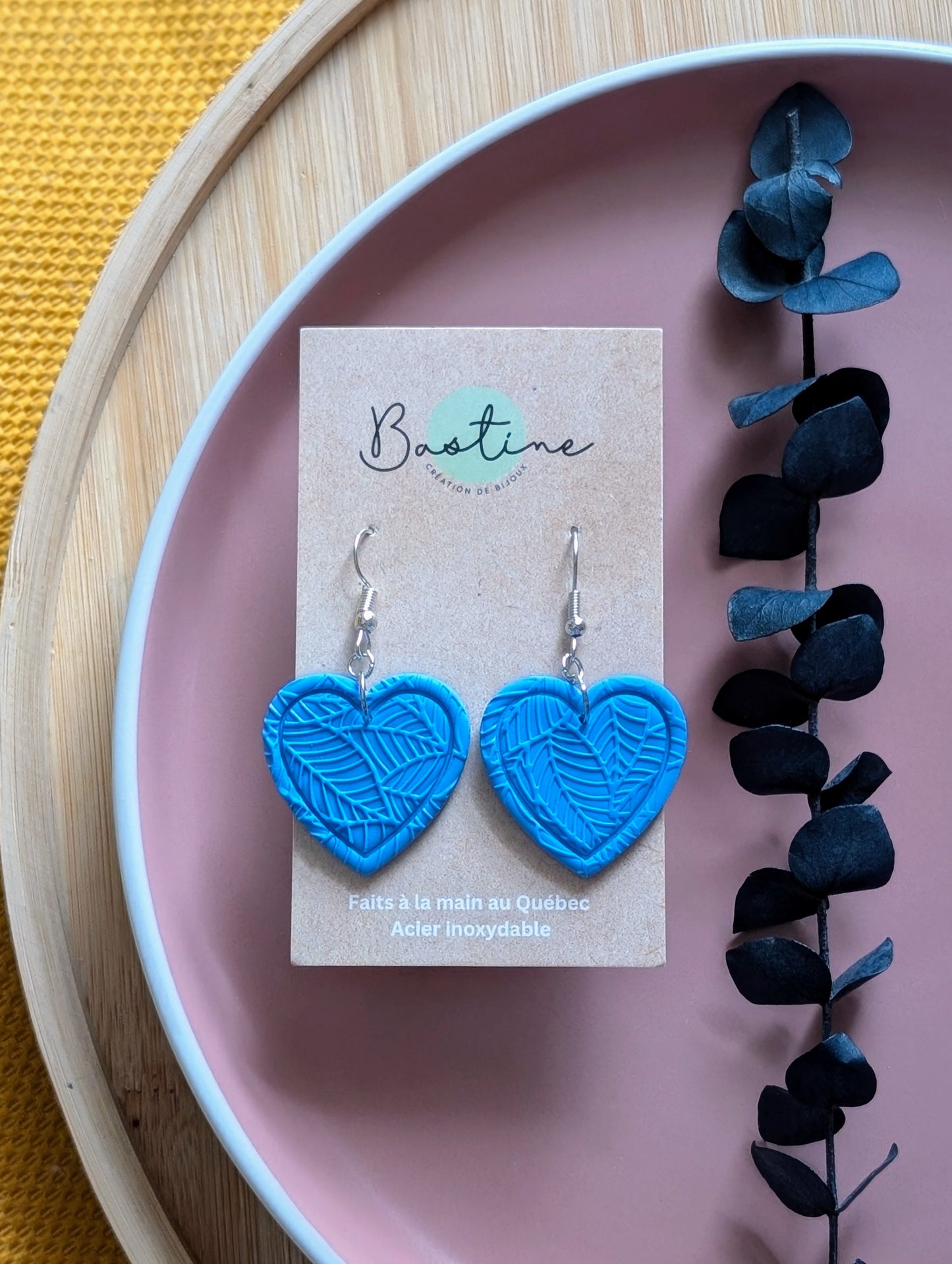 PROMO - Coeurs bleus texturés