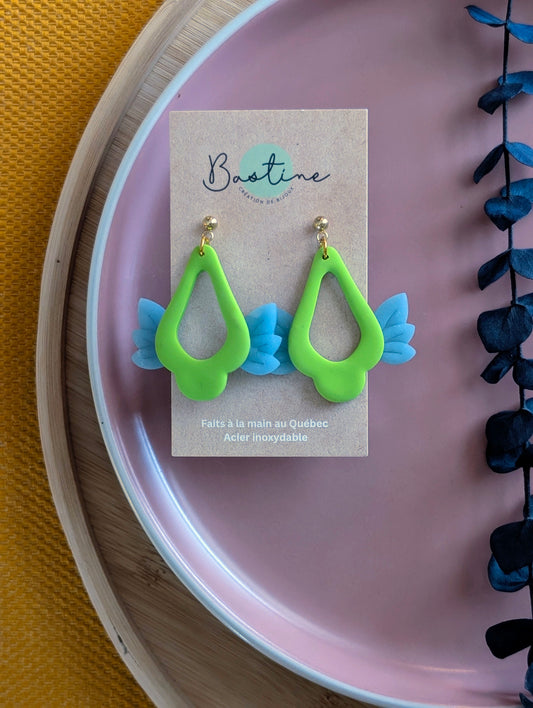 Tinker Bell - Polymer clay and hypoallergenic stainless steel dangle earrings